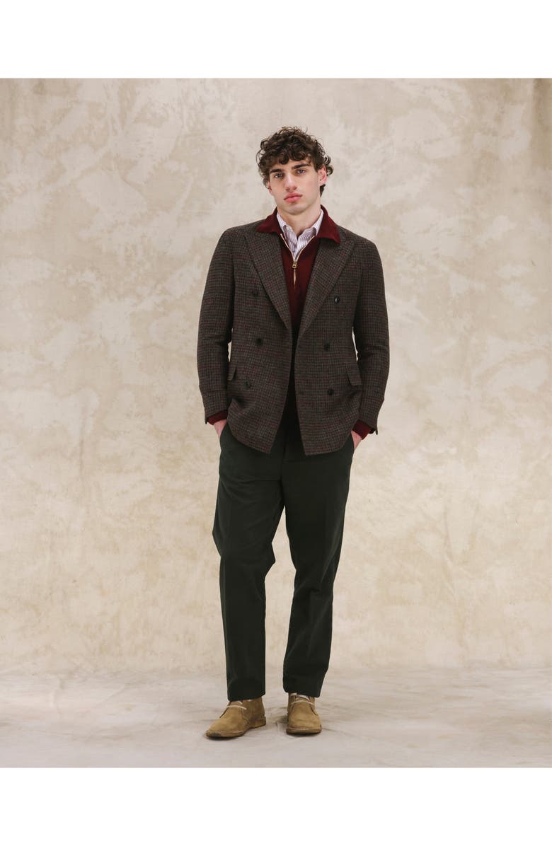 Fortela Shetland Double-Breasted Check Jacket, Alternate, color, Multicolor