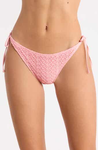 Open Stitch Side Tie Bikini Bottoms