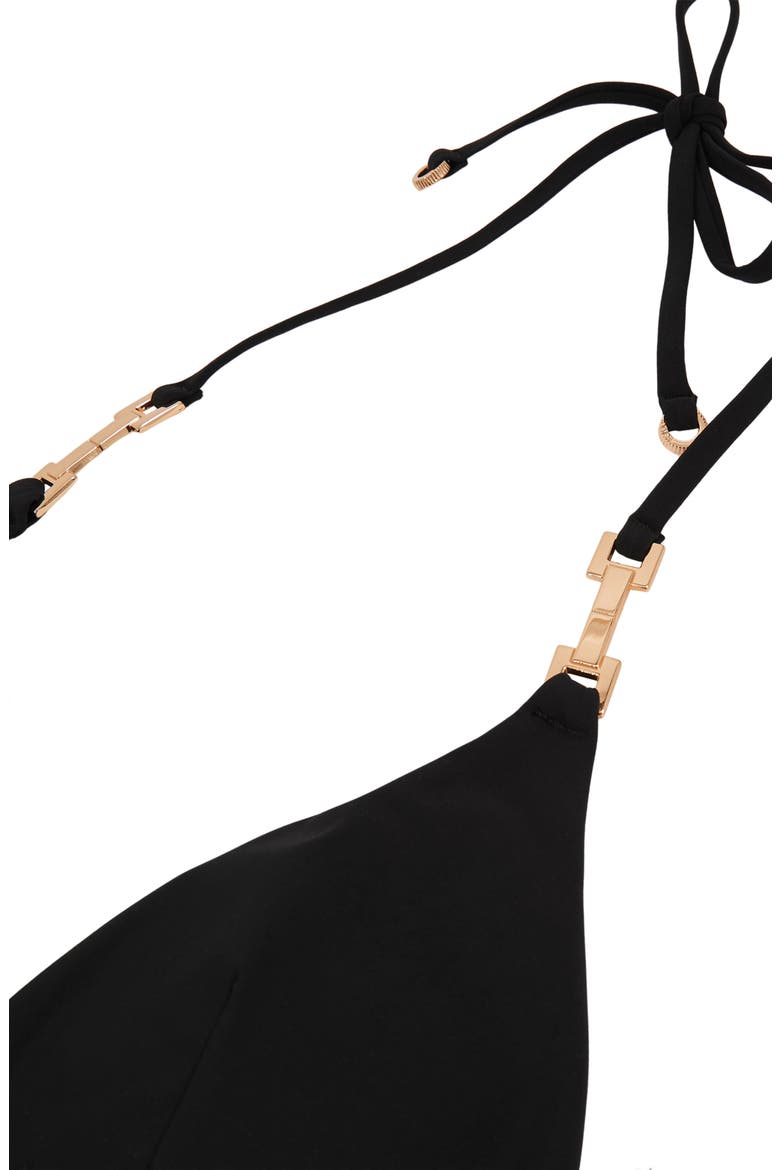 Riah Triangle Bikini Top, Alternate, color, BLACK