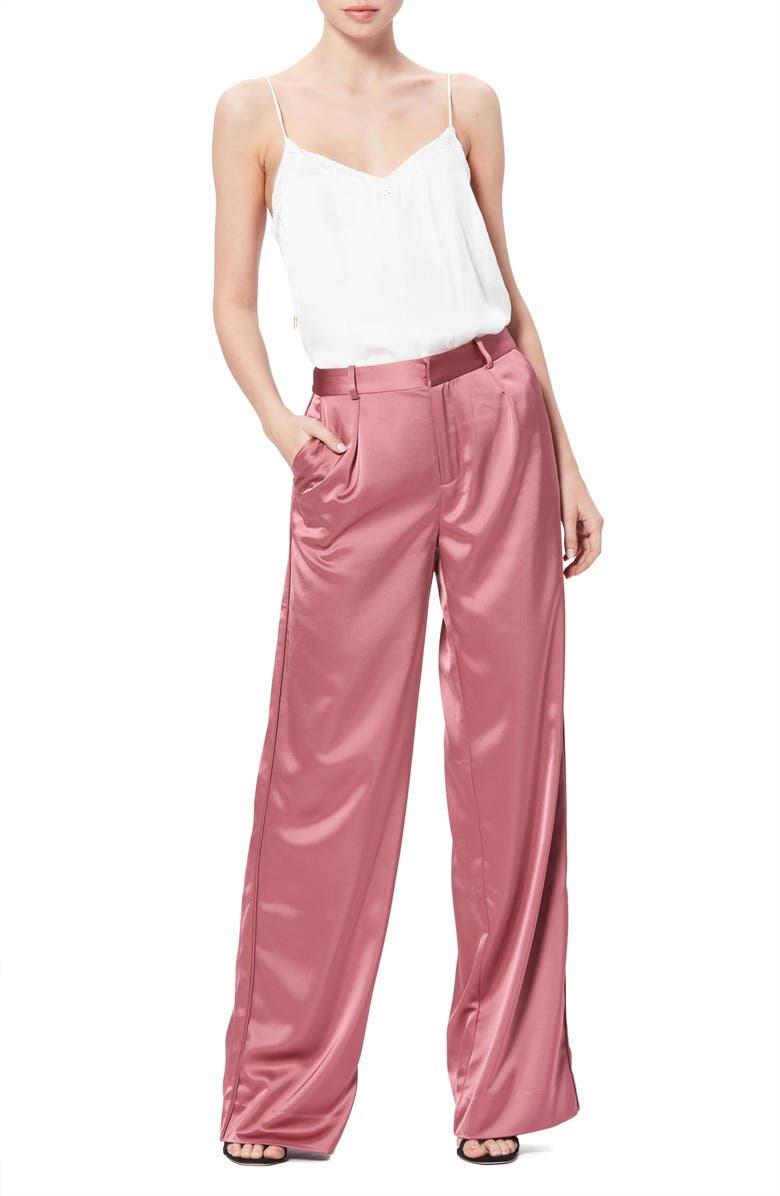 PAIGE Melise Wide Leg Satin Trousers, Alternate, color,