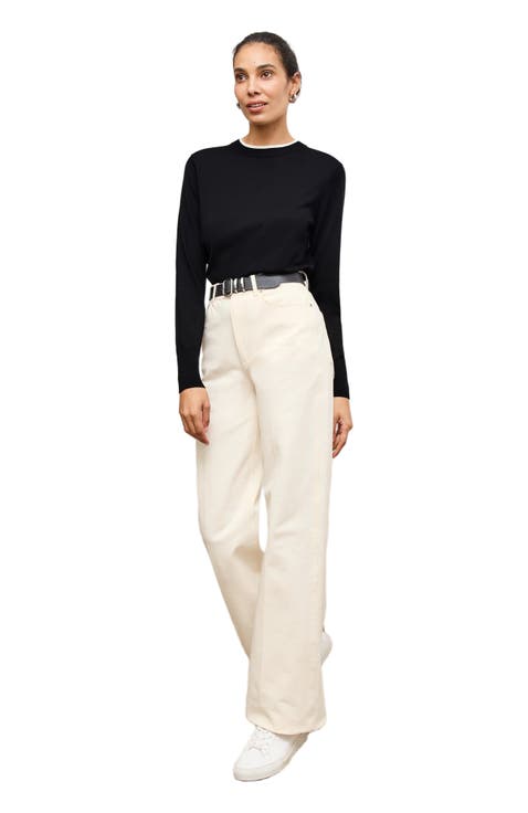 Kit Contrast Sweater - Light Merino