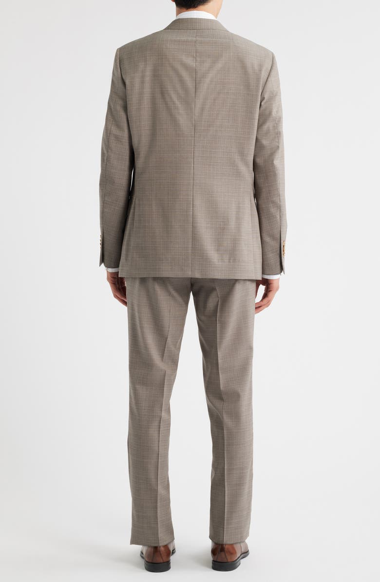 Peter Millar Hartford Classic Fit Tan Check Stretch Wool Suit, Alternate, color, Tan