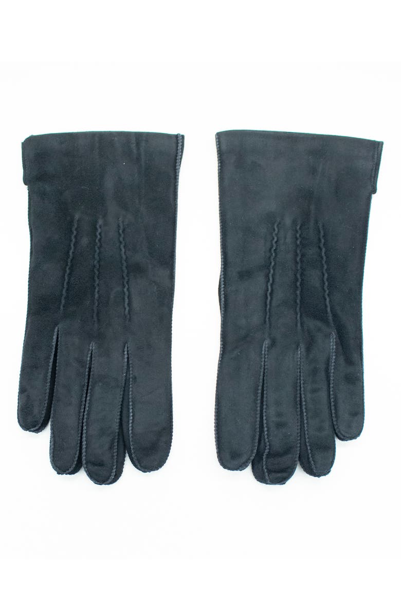 Portolano Stripe Wool Blend & Leather Gloves, Alternate, color, 