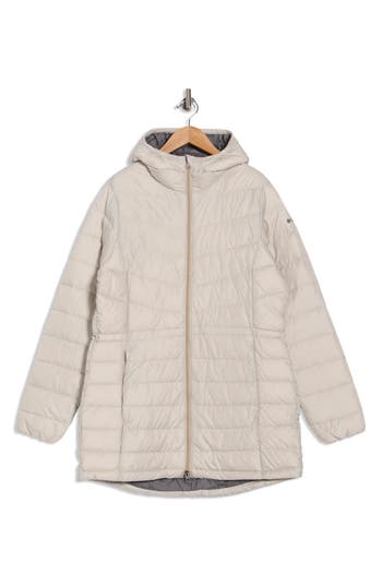 Columbia Pacific Locks Water Repellent Hooded Puffer Jacket In Neutral