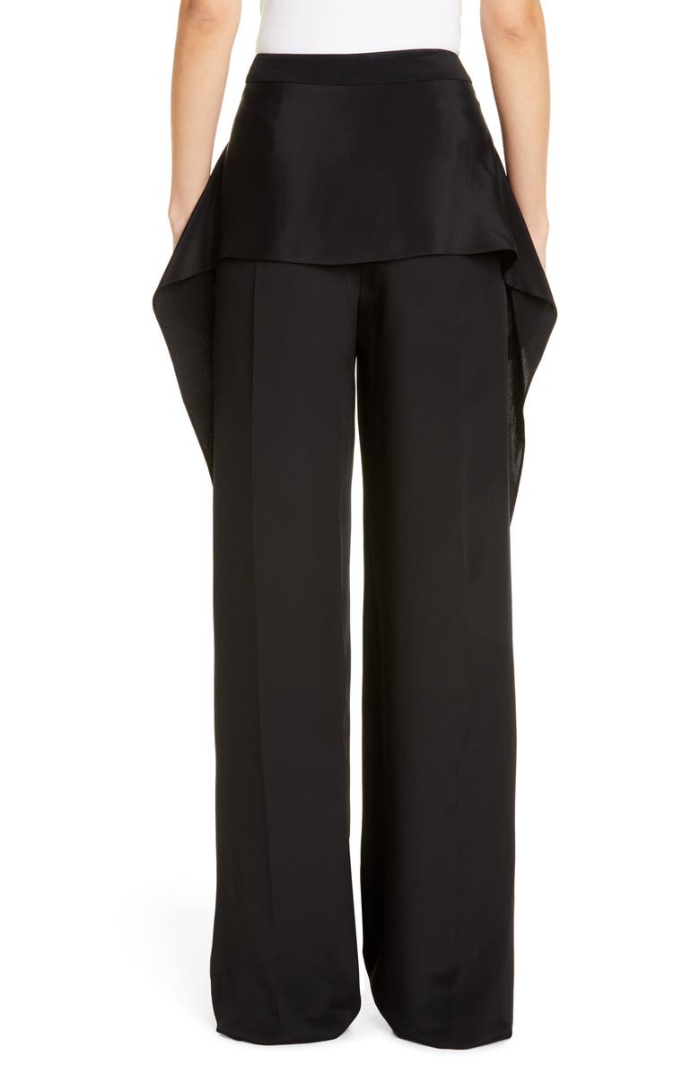 Stella McCartney Fringe Panel Silk Wide Leg Pants, Alternate, color, 