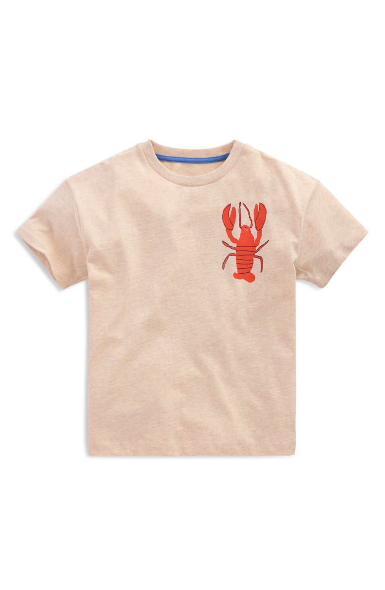 Mini Boden Kids' Graphic T-Shirt, Main, color, Niagra Mist Crustaceans