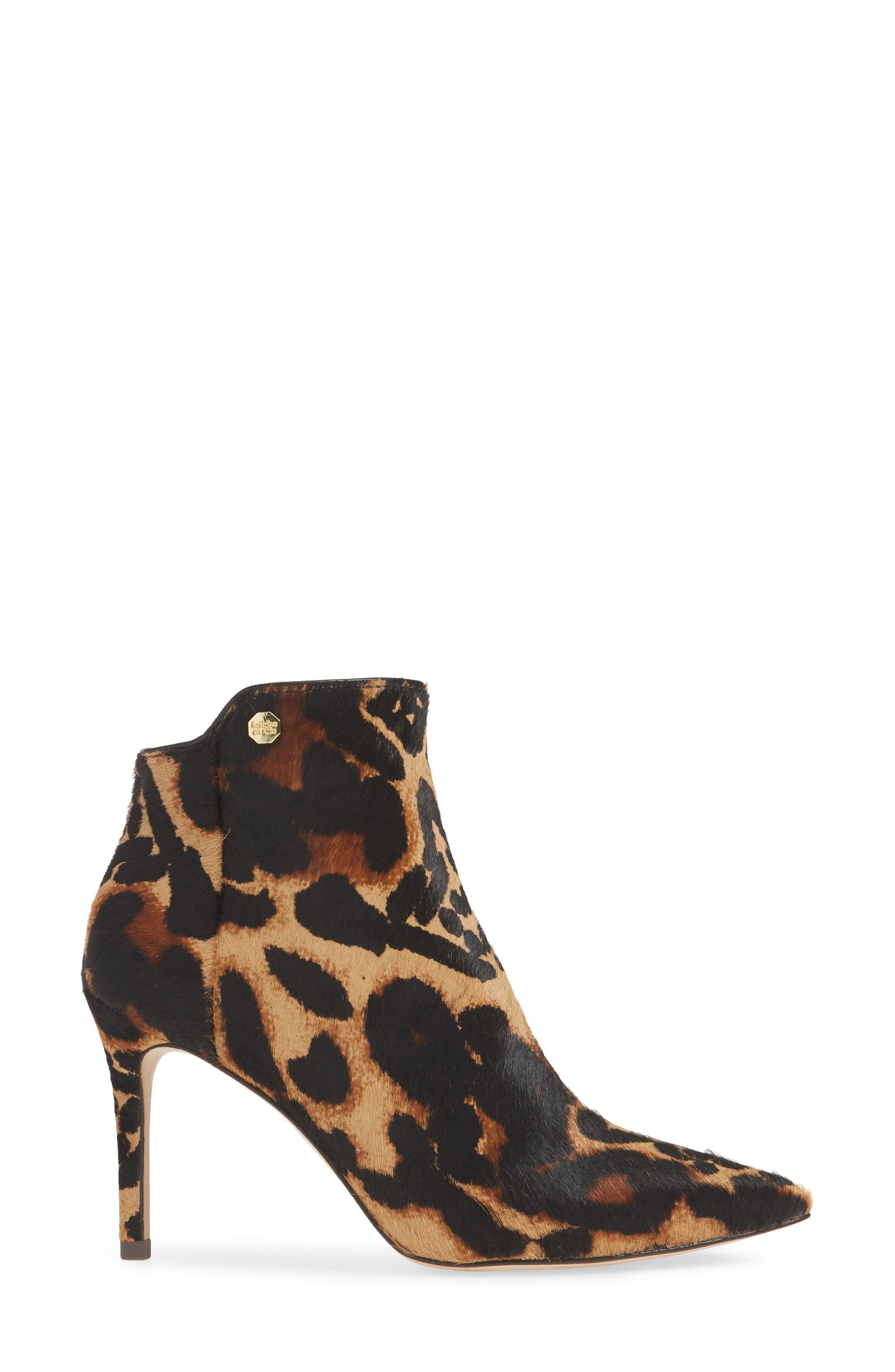 Sid Pointy Toe Genuine Calf Hair Bootie (Nordstrom Exclusive Color), Alternate, color, ZEOPARD CALF HAIR
