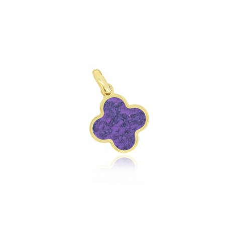 Amethyst Clover Charm