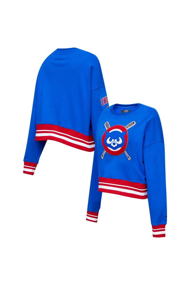 Women's Pro Standard Royal Chicago Cubs Mash Up Pullover Sweatshirt, Main, color, Royal