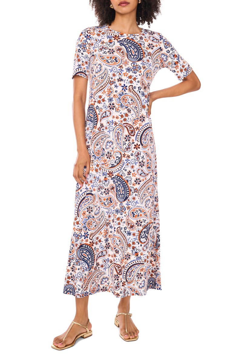 Vince Camuto Print Midi Dress, Alternate, color,