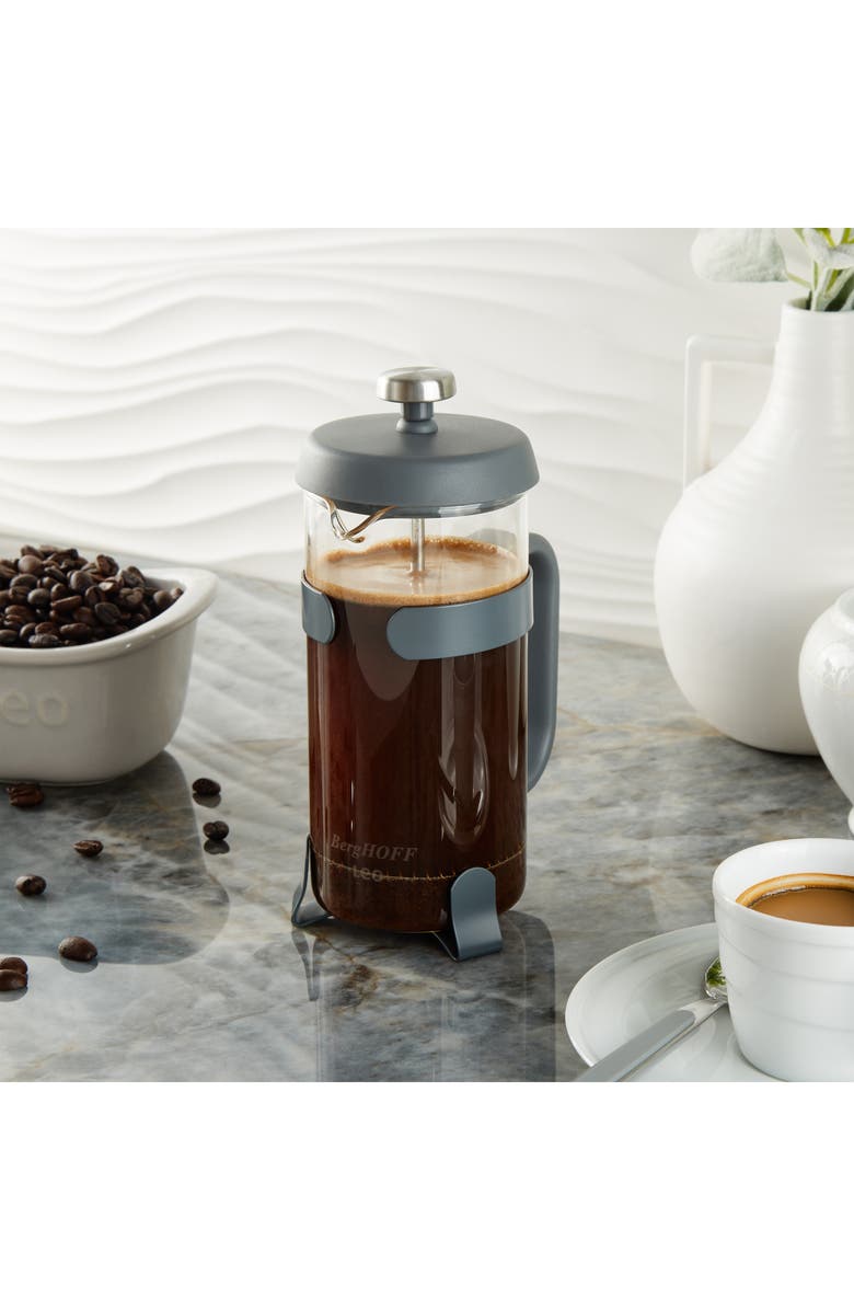 BergHOFF Leo Aroma 12-Ounce French Press, Alternate, color, Black/ Clear