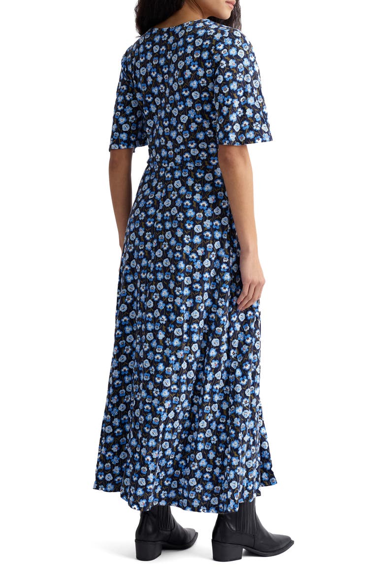 Chateaux Floral Maxi Dress, Alternate, color, PRESSED PANSIES SAIL
