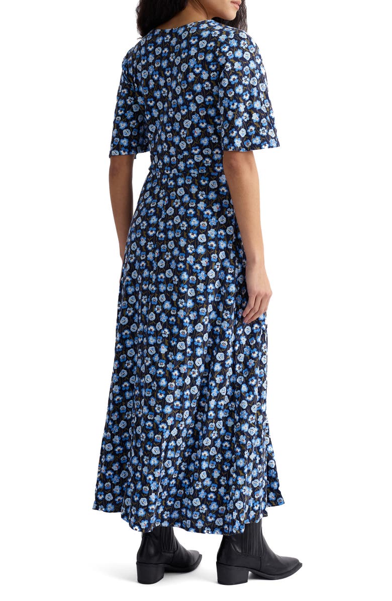 Seasalt Cornwall Chateaux Floral Maxi Dress, Alternate, color, Pressed Pansies Sail