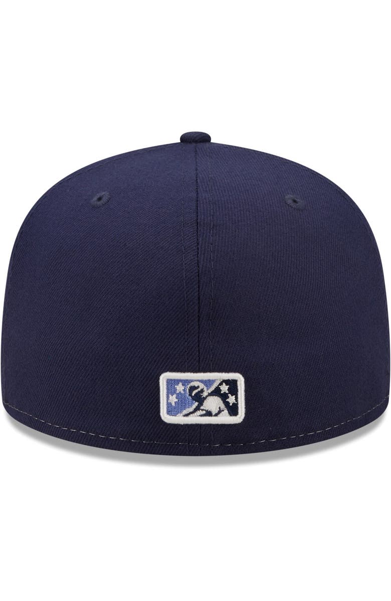 New Era Men's New Era White/Navy Corpus Christi Hooks Authentic Collection 59FIFTY Fitted Hat, Alternate, color, 