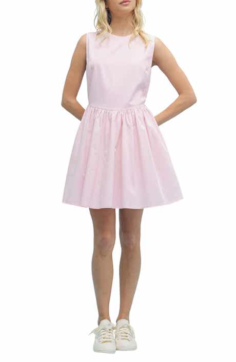 WISHLIST Fit & Flare Cotton Blend Minidress