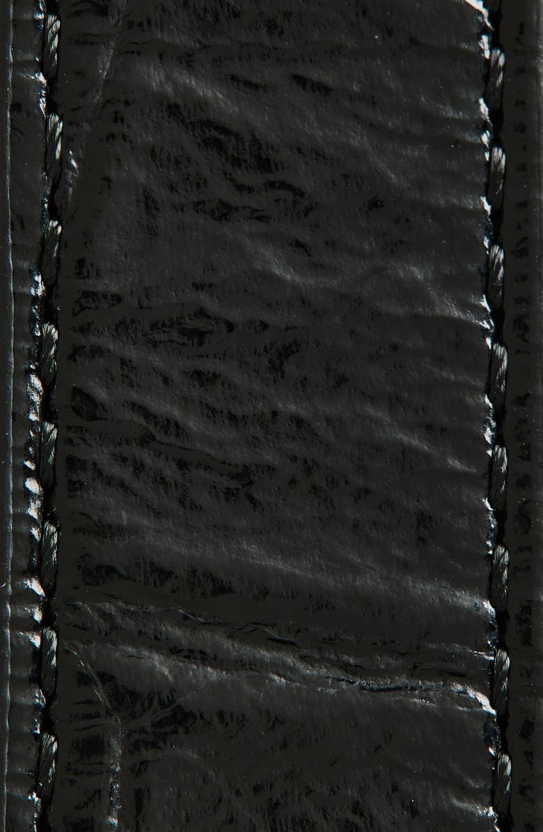 Jacquemus Slim Regalo Leather Belt, Alternate, color, Black