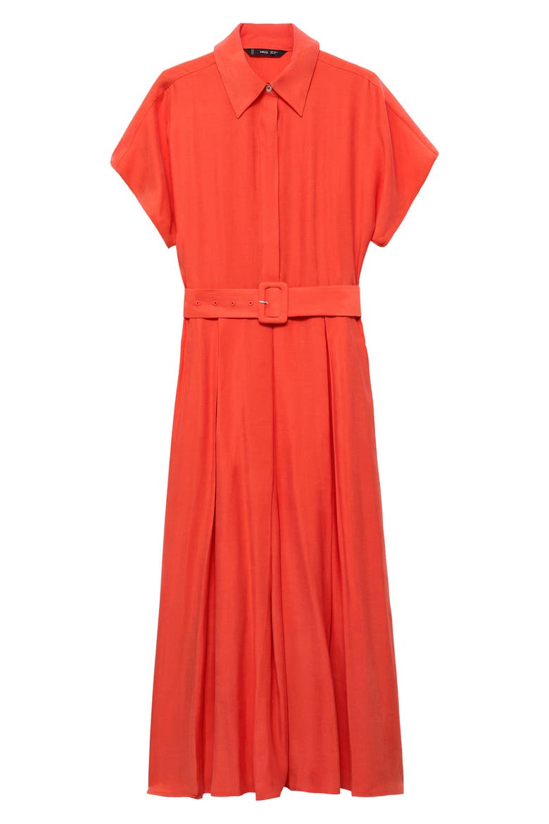 Macarela Belted Shirtdress, Main, color, RED