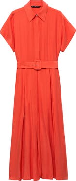 MANGO Macarela Belted Shirtdress