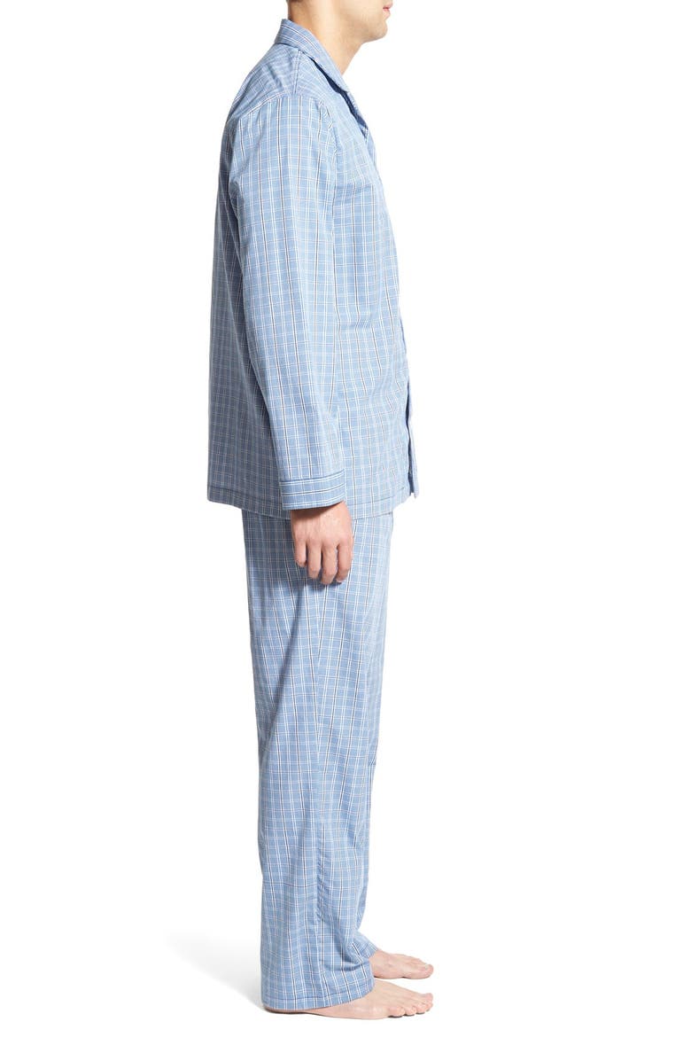 Poplin Pajama Set, Alternate, color, BLUE