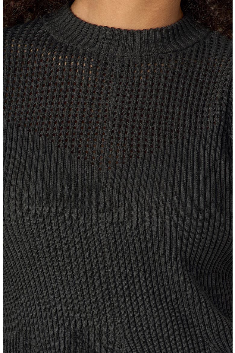 Flutter Sleeve Rib Top, Alternate, color, WINTER MOSS