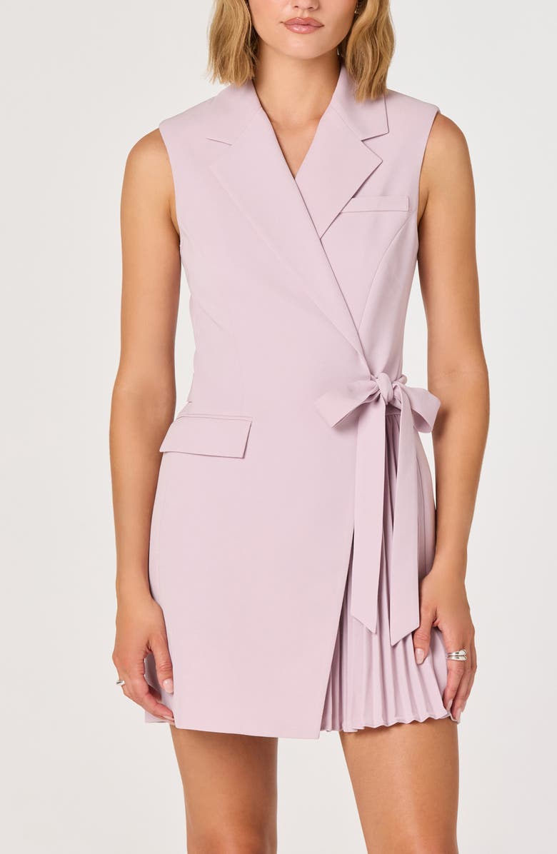 ASTR the Label Kesari Pleat Detail Dress, Alternate, color, Dusty Pink