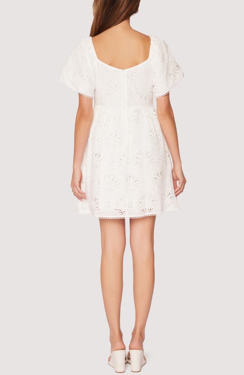 Lost + Wander Afternoon Allure Eyelet Minidress In Off-white