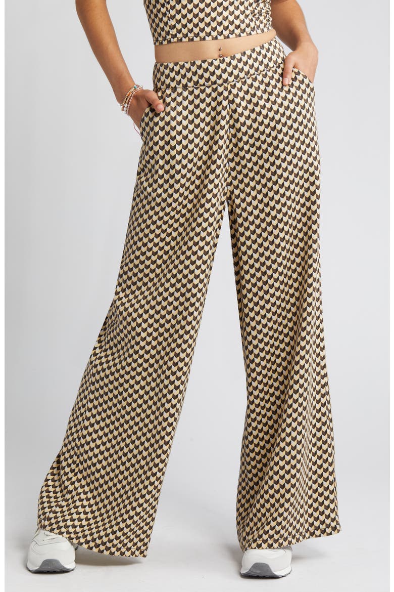 Isla Geo Linen Blend Pants, Alternate, color, BLACK MULTI