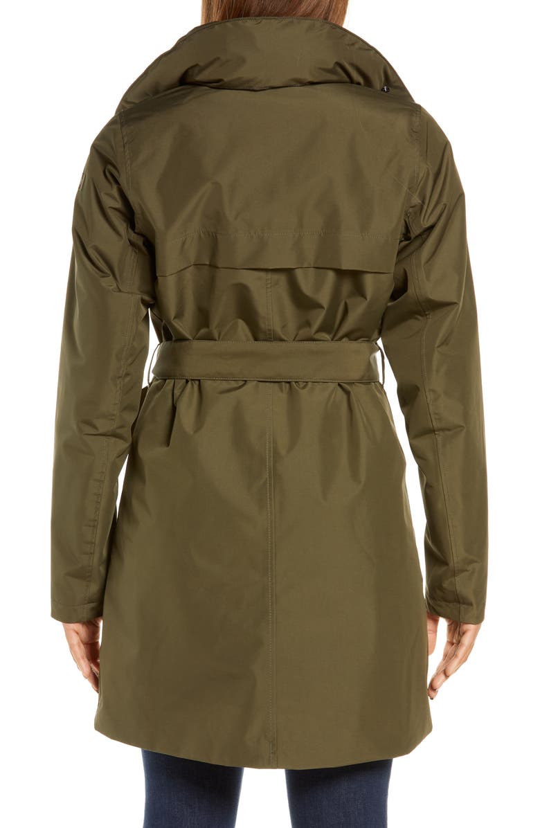 Helly Hansen Welsey II Insulated Waterproof Trench Coat, Alternate, color, Utility Green