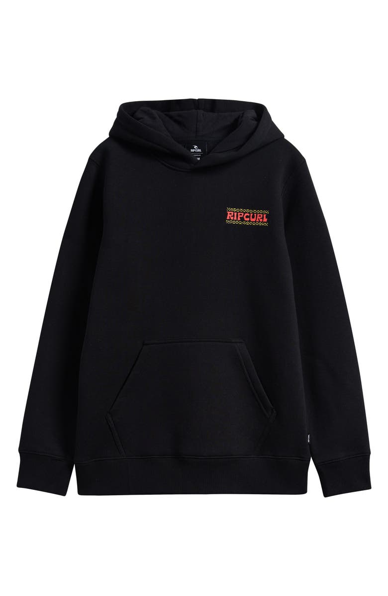 Rip Curl Kids' Shred Till Dead Graphic Hoodie, Main, color, Black