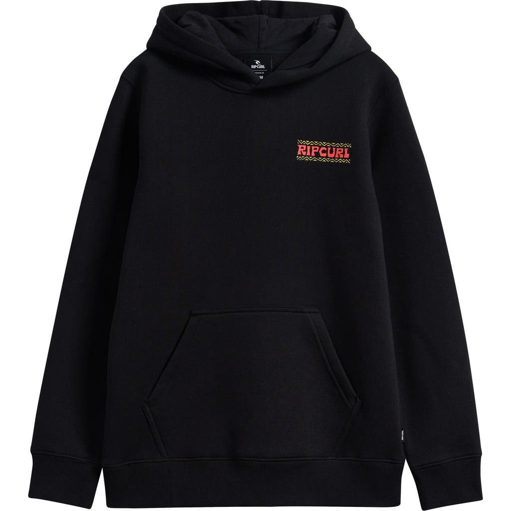 Rip Curl Kids' Shred Till Dead Graphic Hoodie In Black