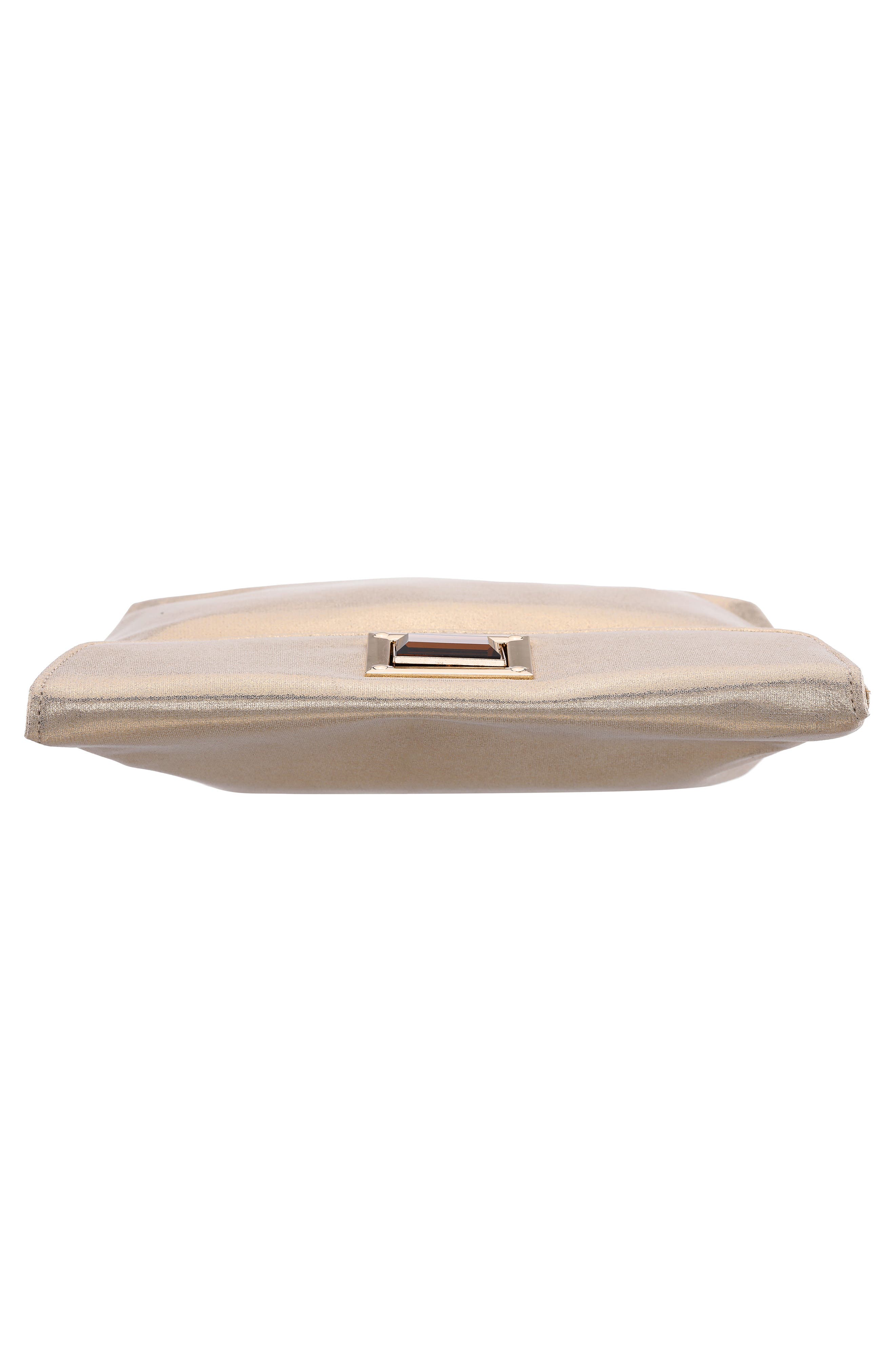 Grayson Crystal Turnlock Clutch, Alternate, color, GOLD