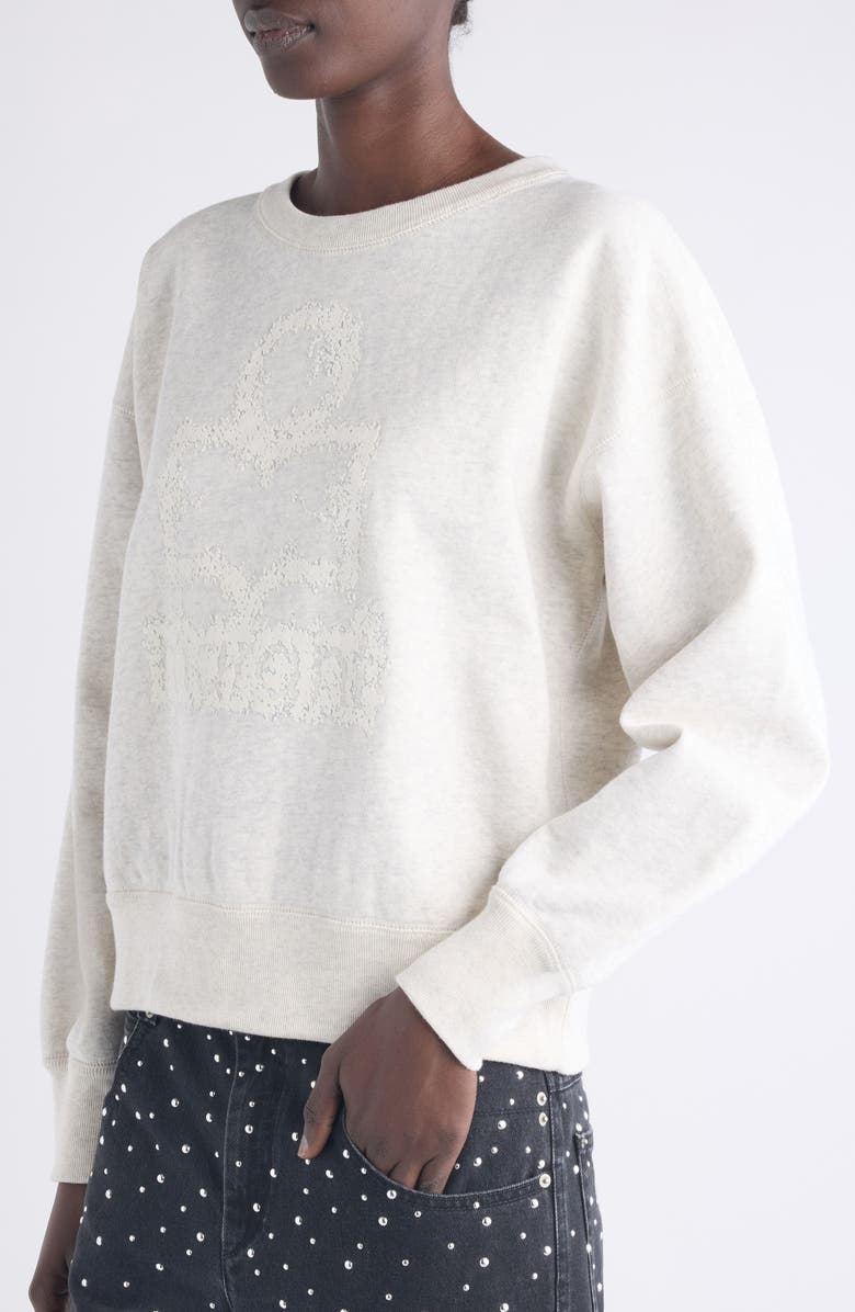 Isabel Marant Étoile Mobyli Logo Graphic Sweatshirt, Alternate, color, Ecru