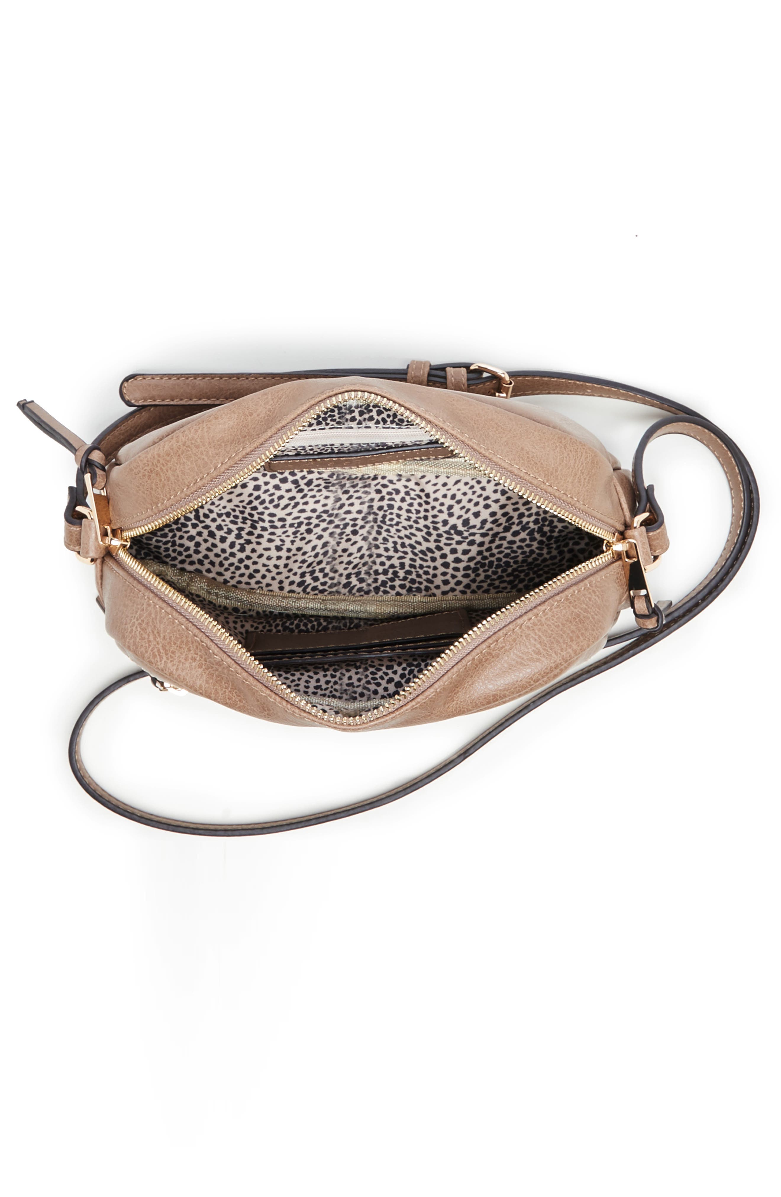 Dael Faux Leather Crossbody Bag, Alternate, color, TAUPE