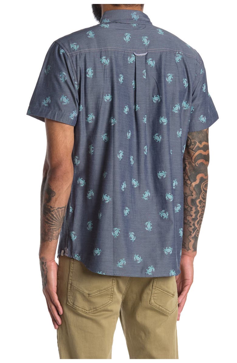 Sovereign Code Atlantic Kiwi Print Regular Fit Shirt, Alternate, color, 