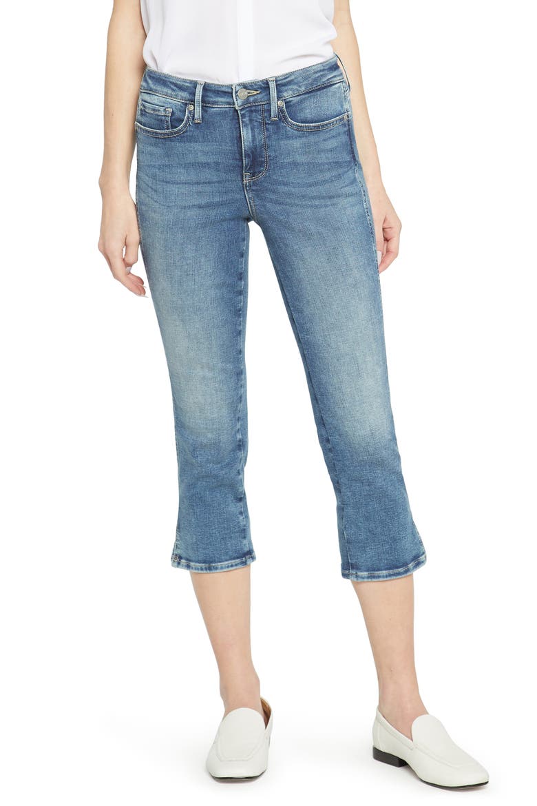 Chloe Side Slit Capri Jeans, Main, color, LOIRE