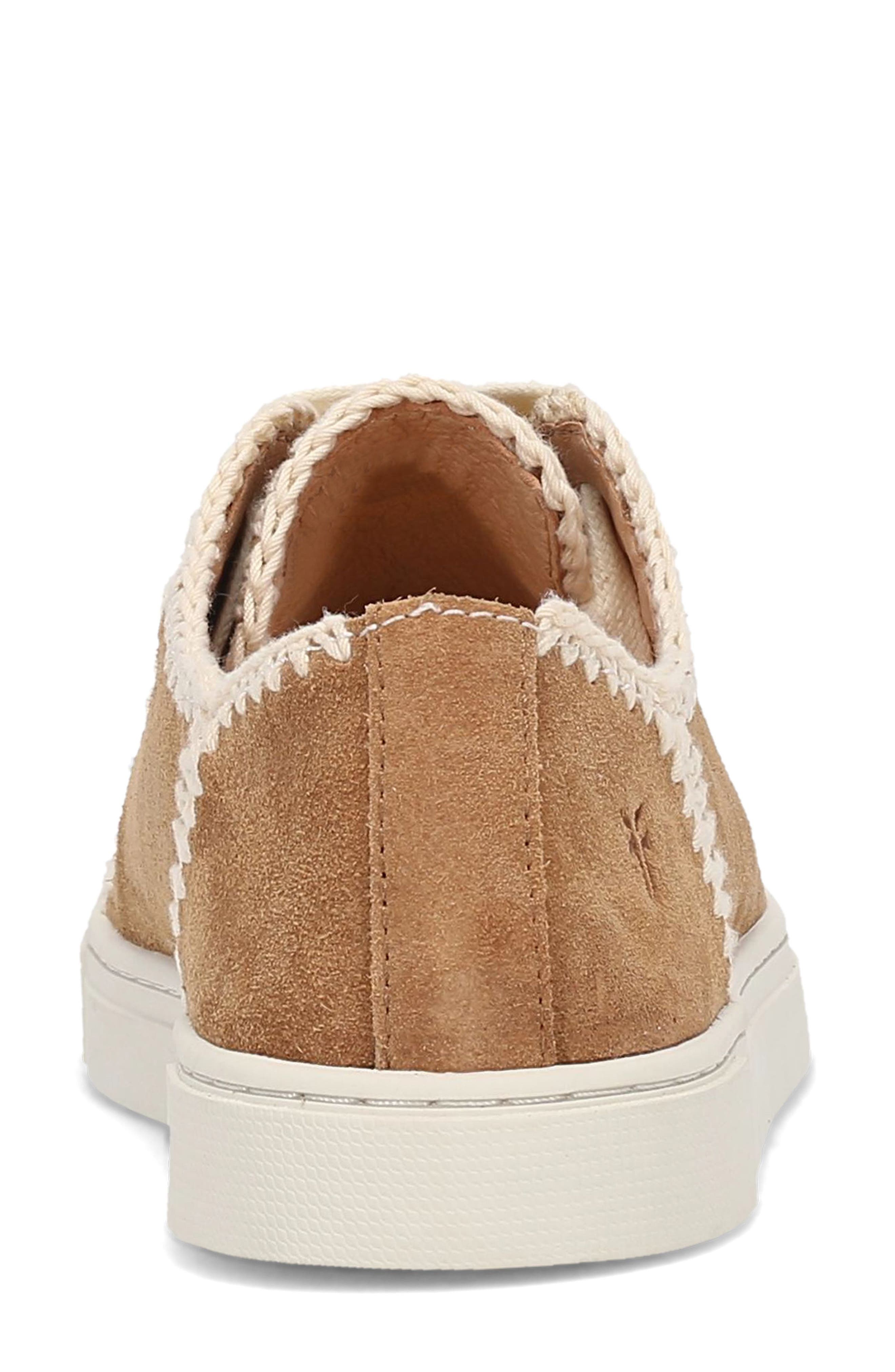 Frye Ivy Crochet Low Top Sneaker, Alternate, color, Almond