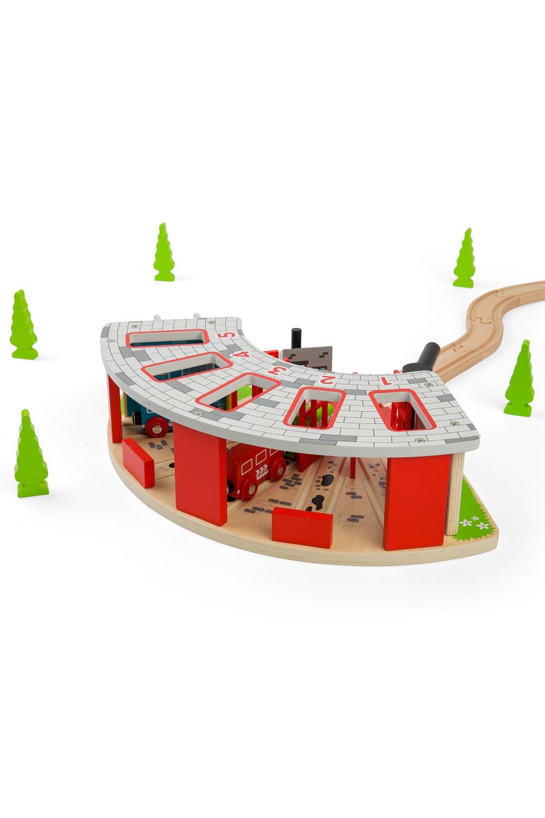 Five Way Engine Shed, Alternate, color, Red