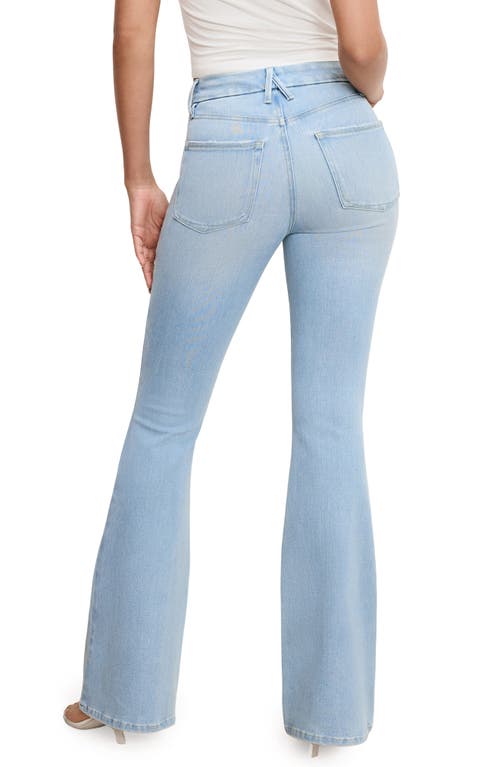 GOOD AMERICAN GOOD AMERICAN SOFT-TECH GOOD LEGS FLARE JEANS