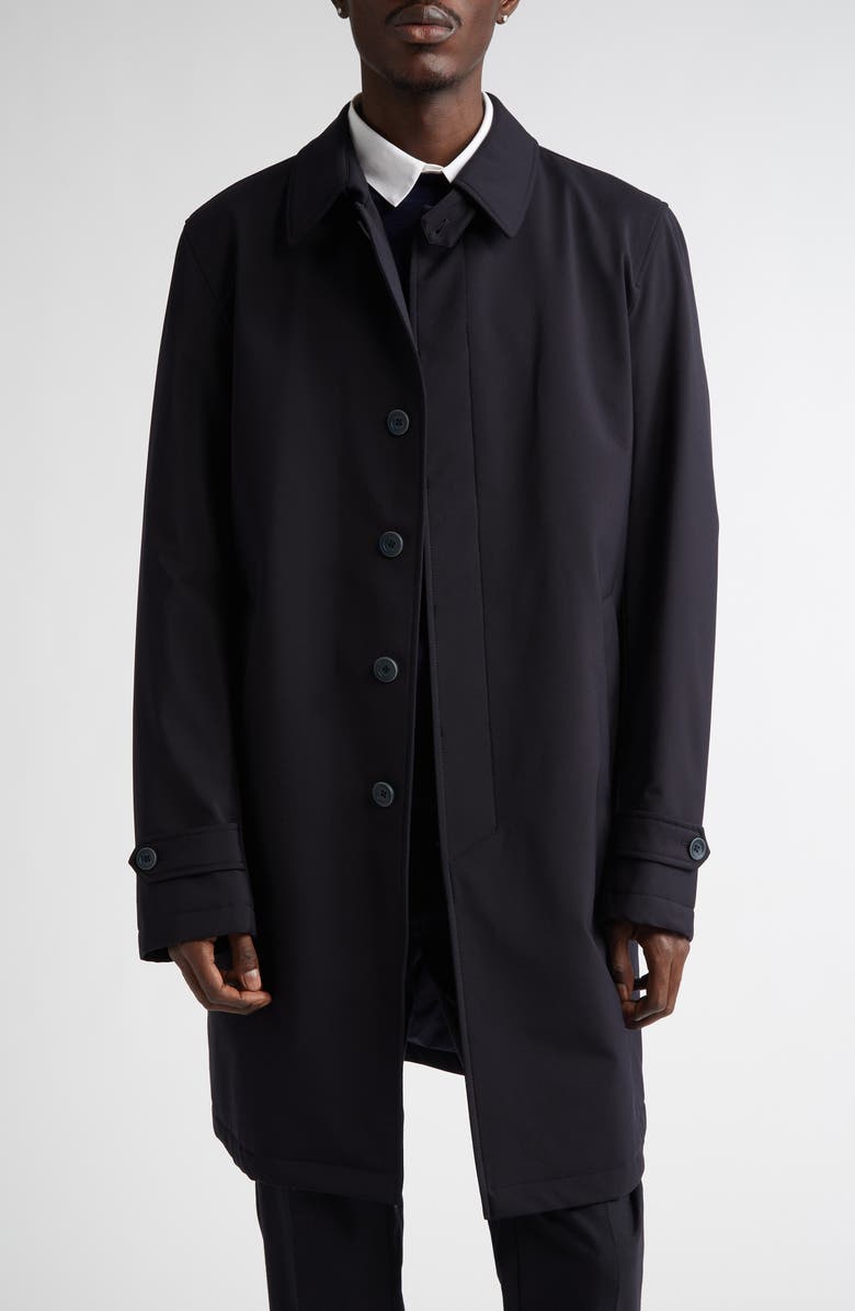 Herno Stretch Twill Topcoat, Main, color, 