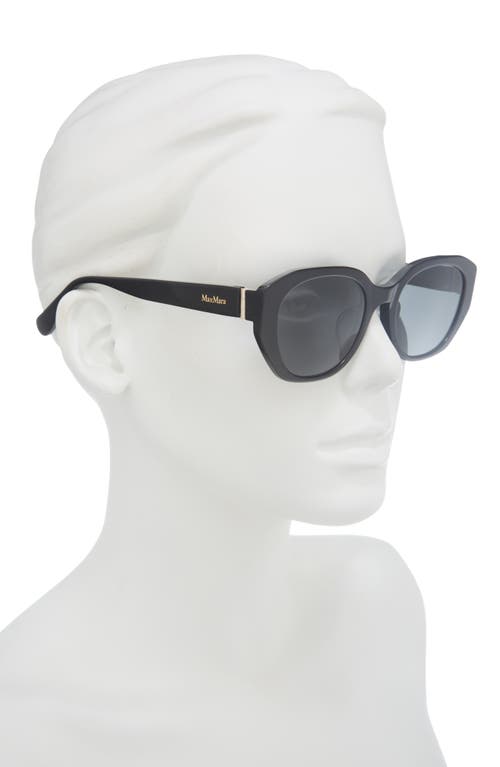 Max Mara 54mm Round Sunglasses In Black