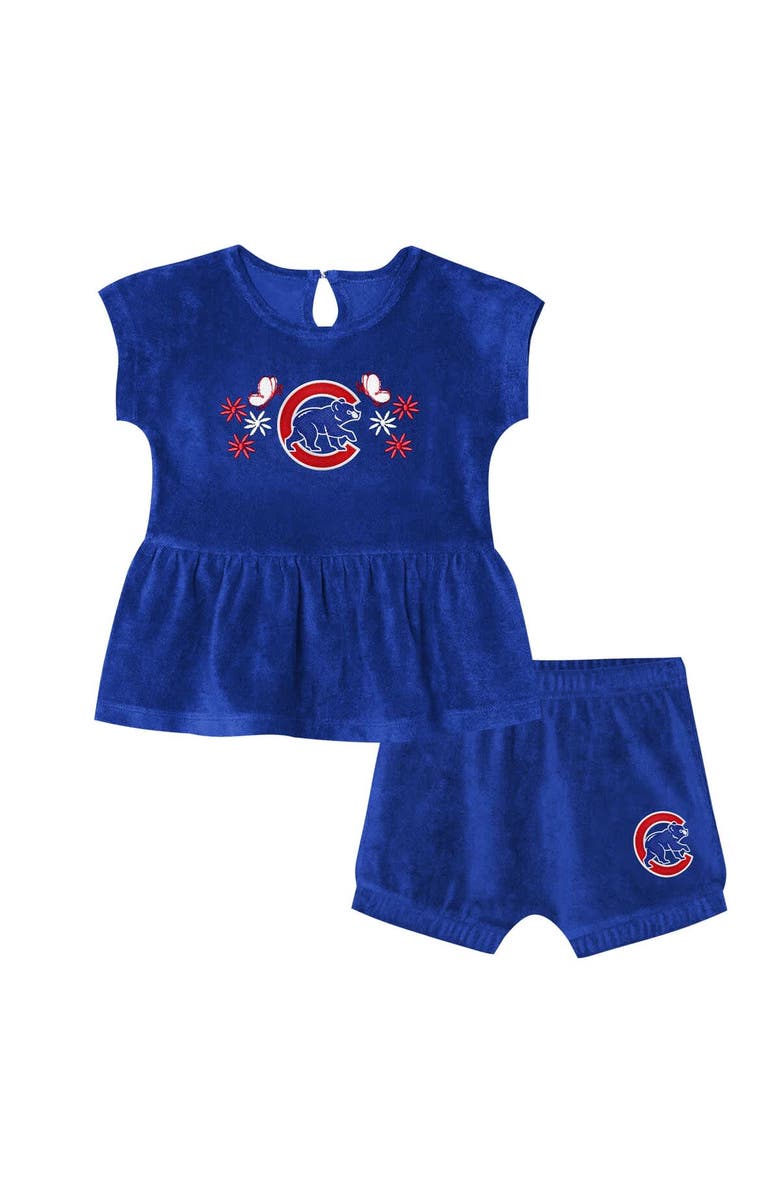 Outerstuff Girls Toddler Outerstuff Royal Chicago Cubs Hop Base Fashion T-Shirt & Shorts Set, Main, color, Royal