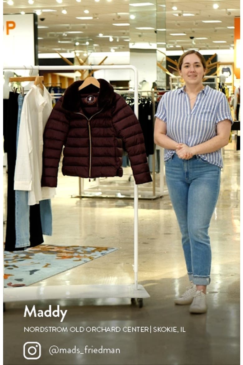 Mei Faux Fur Collar Puffer Jacket video