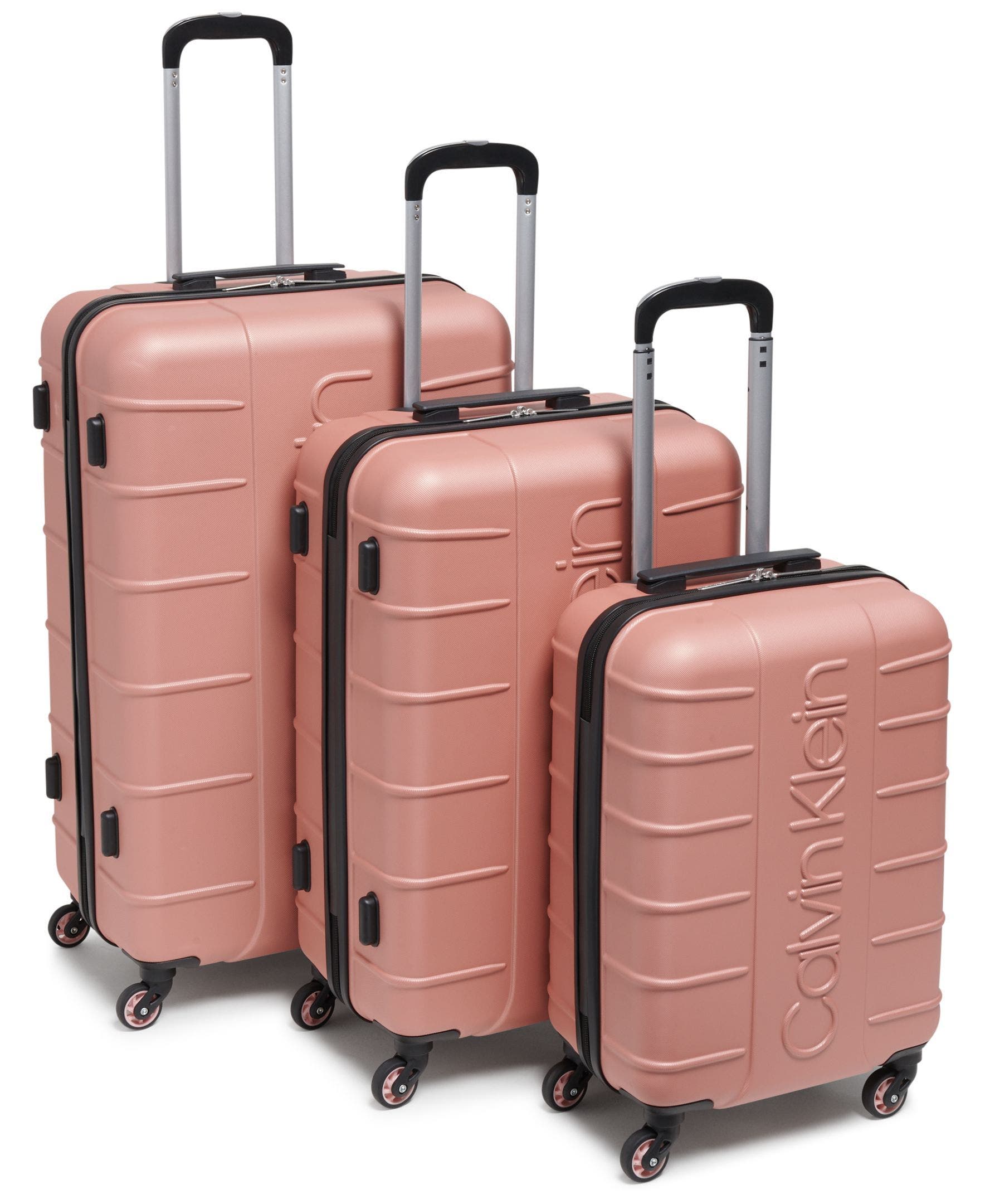 Calvin Klein Bowery 3 Piece Luggage Set, Main, color, Rose Gold