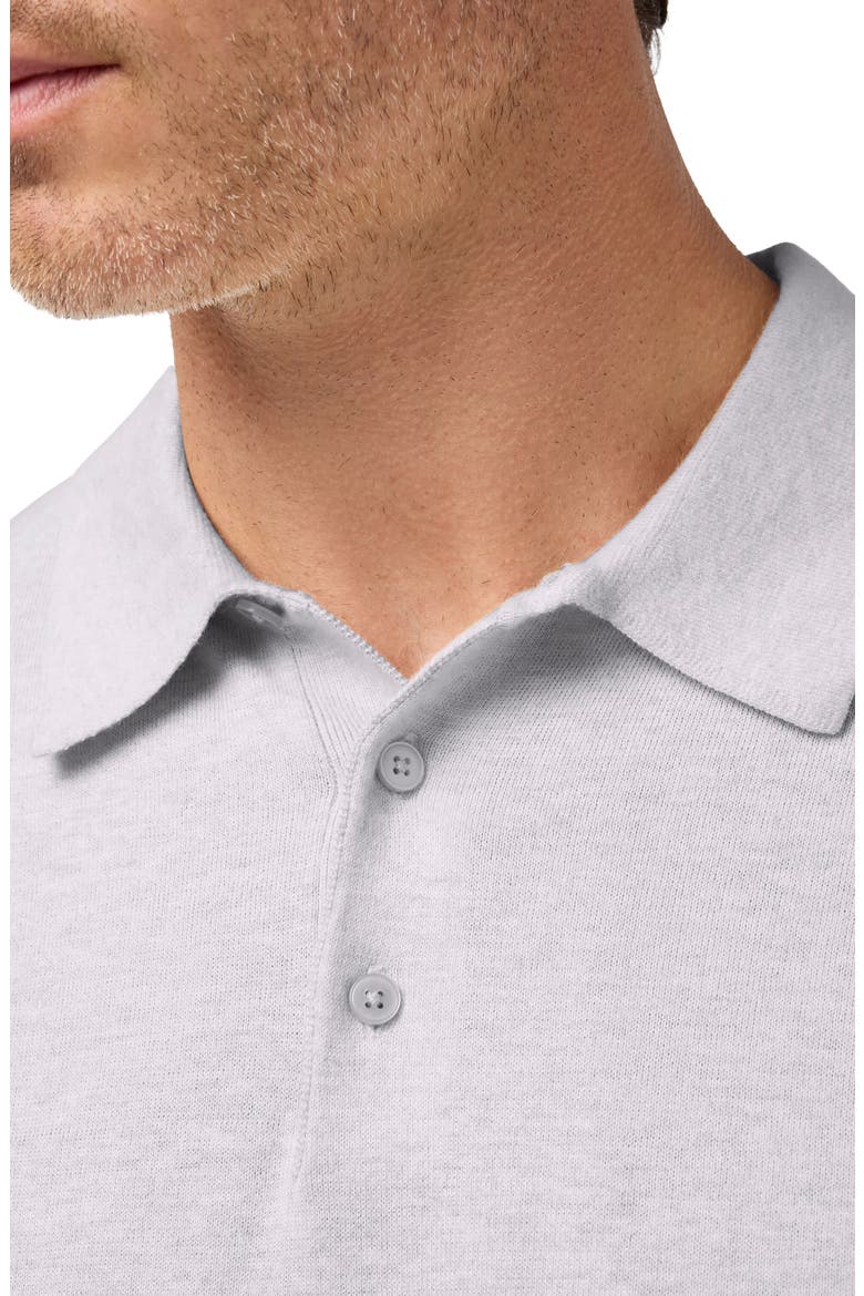 Ashe Cotton Blend Performance Sweater Polo, Alternate, color, LIGHT GRAY HEATHER