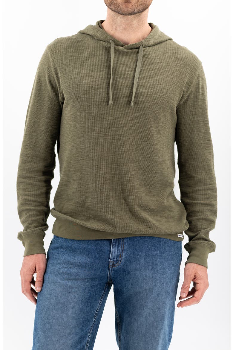 Slub Rib Organic Cotton Hoodie, Main, color, IVY GREEN