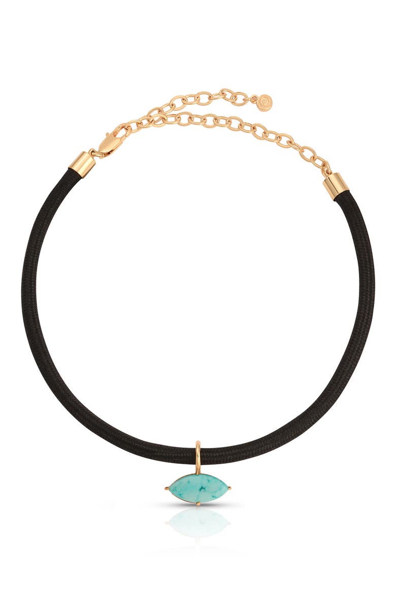 Statement Marquise Crystal Choker, Alternate, color, TURQUOISE
