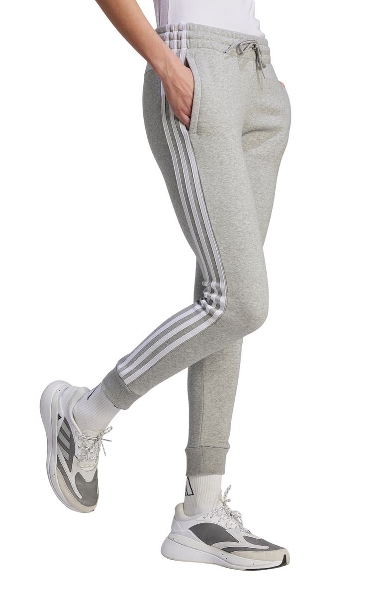 adidas Essentials 3-Stripe Fleece Pants, Alternate, color,