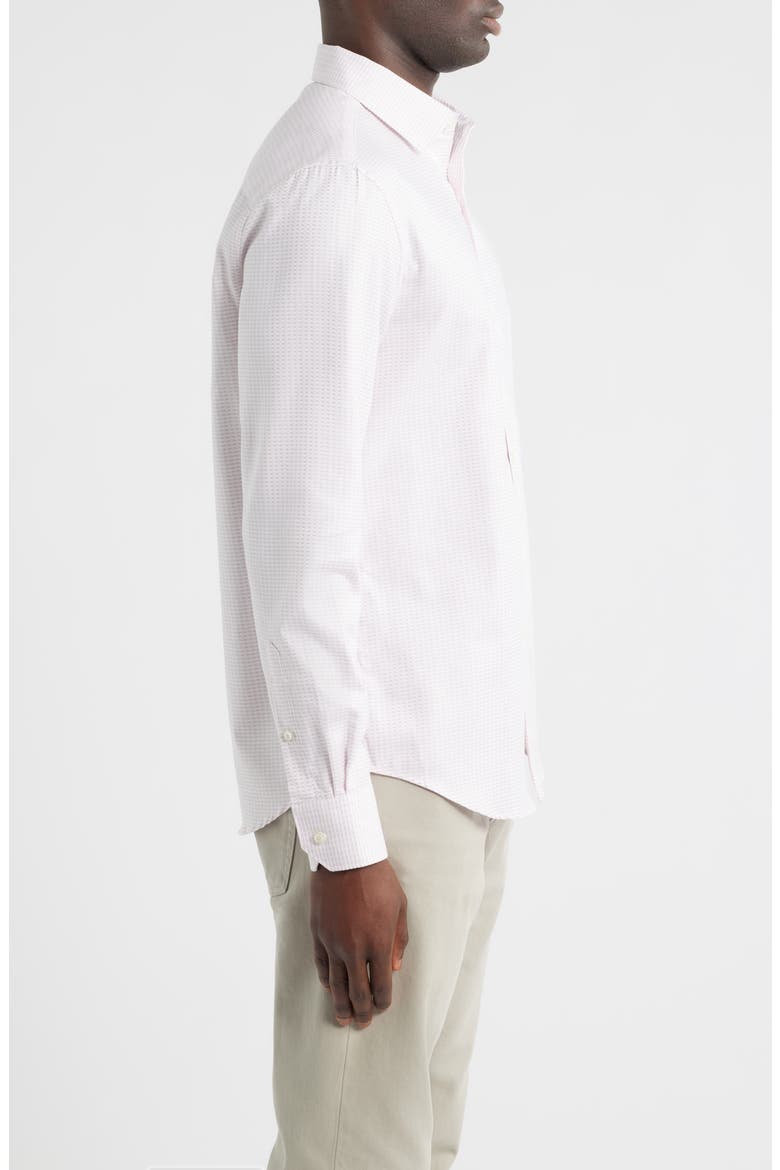 Alvin Shaped Fit Mini Check Button-Up Shirt, Alternate, color, DUSTY PINK