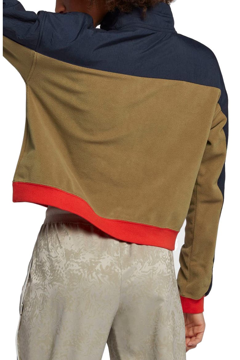 Sportswear Women's Half Zip Top, Alternate, color, BRONZE/ OBSIDIAN/ HABANERO RED