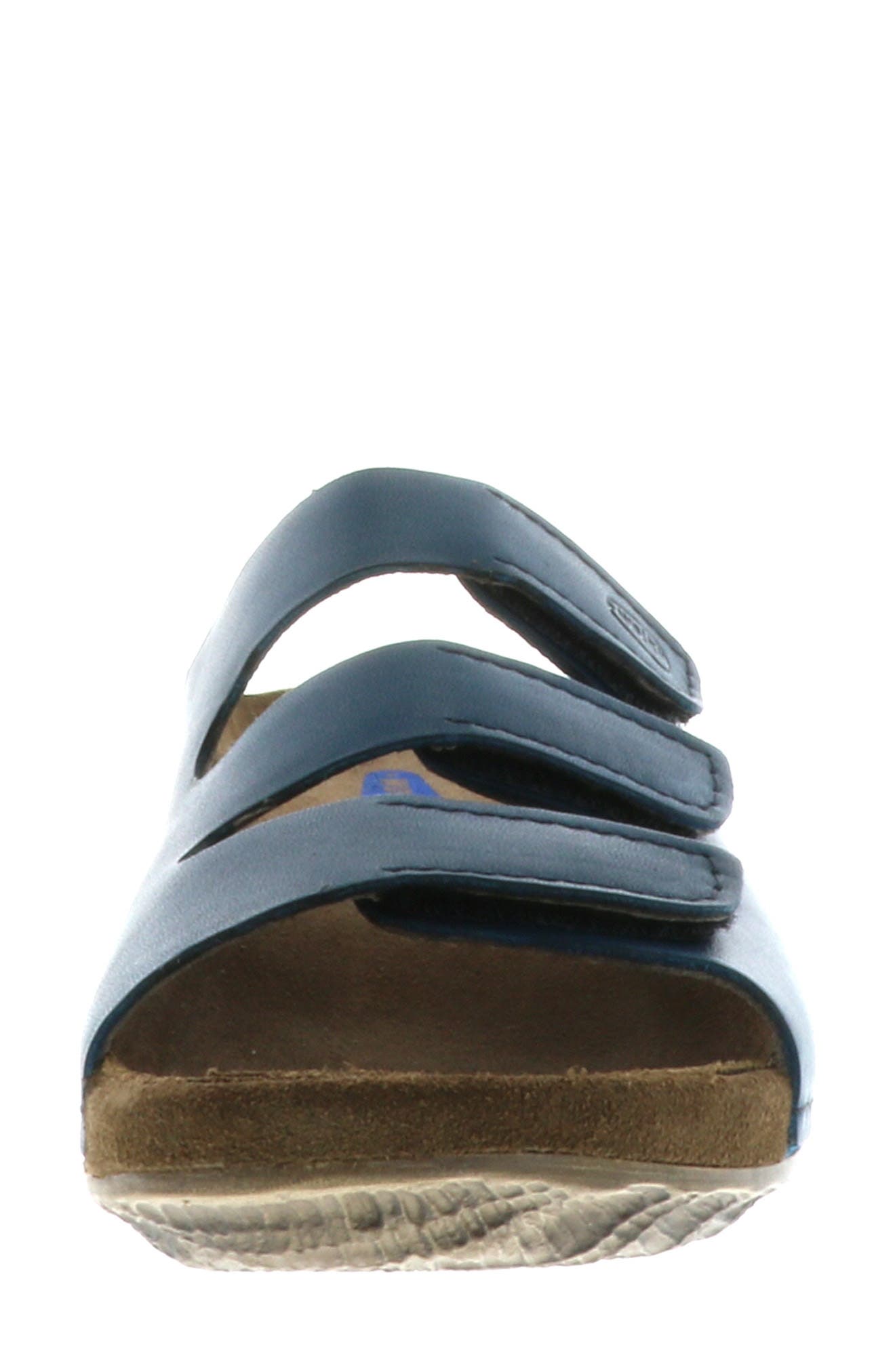 Wolky Nomad Slide Sandal, Alternate, color, Blue Leather
